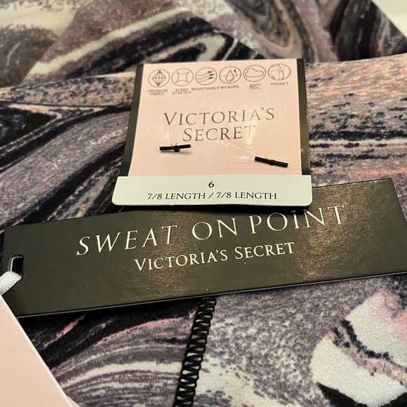 Victoria's Secret size 6 Sweat on Point High Rise Pocket Legging Onyx Marble - Picture 2 of 8